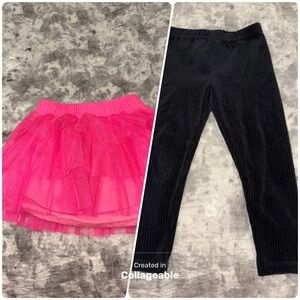 Pink and Black Kids Bottoms Set